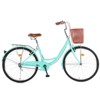 26 Inch Beach Cruiser Bike for Women, Womens Bike with Basket 1 Speed, Step Through Bikes, Commuter Bicycle Women Adult with Adjustable Seat Beige - 2 of 4