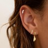 14K Gold Plated Small Hoop Earrings - Hypoallergenic Lightweight Stud Set, Gift for Women - 3 of 4