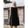 INSPIRE CHIC Women's Sleeveless Linen Summer Crew Neck Casual A-Line Mini Dresses - 3 of 4