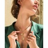 18K Gold Plated Coin Lion Head Pendant Necklace Chunky Paperclip Choker Necklace for Gifts on Birthday Holidays for Women Girls - 2 of 4