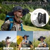 LakeForest"Outdoor Wide Brim Sun Hat with 2 Rechargeable Fans, Solar Powered, UPF 50+ for Hiking & Camping"GreenGraffiti - 4 of 4