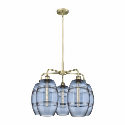 Vaz - 5 Light Stem Hung Chandelier In Industrial Style-15.38 Inches Tall and 26 Inches Wide