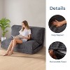 MAXYOYO Bean Bag Sofa Bed - Corduroy Floor Sofa with Washable Cover, Dark Grey - 4 of 4