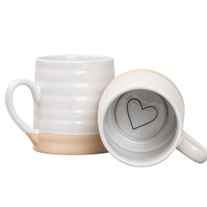 Hidden Message Heart Mug Stoneware 24 oz - 1 of 2