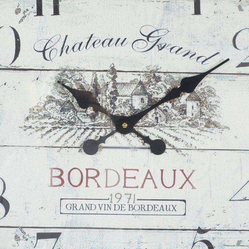 Metal Wall Clock with Bordeaux Brown - Olivia & May, 3 of 8