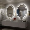 Apmir Super Bright 192 LEDs/m Lighted Anti-Fog Oval Wall Mirror in Tempered Glass, 3-Year Warranty - 3 of 4