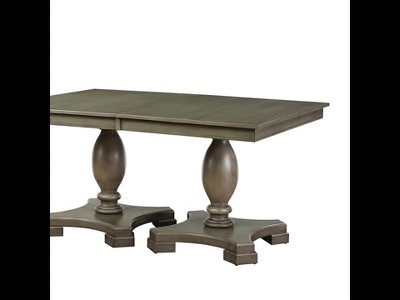 Waylon Transitional Gray Oak Extendable Dining Table