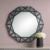 Noble Park Allamande Decagon Vanity Decorative Wall Mirror Modern Smoke Beveled Glass Matte Black Frame 32" Wide for Bathroom Living Room Entryway - 2 of 4