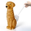 Allure Home Creations 2pc Golden Retriever Ceramic Toilet Brush Holder with Plastic Brush Cleaning Accessories Set - 3 of 4
