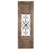 50" Decorative Metal & Wood Door Panel ? Iron Scrollwork in a Rustic Wood Door Style Frame for Home, Office & Bedroom Decor by Lavish Home - 2 of 4