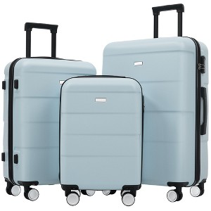 Kumasinova 20"24"28"Hardshell Luggage,3Pcs Durable ABS Spinner Suitcase with TSA Lock,Airline-Approved Checked Travel Suitcase Sets - 1 of 4
