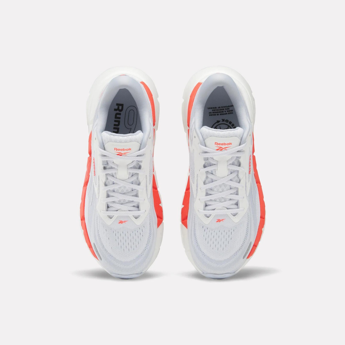 Женские кроссовки Reebok FloatZig Double Running Shoes Size 8.5 White/Grey/Red, цвет: Белый — фото 2