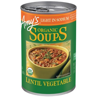 Amy's Organic Gluten Free Low Sodium Lentil Vegetable Soup - 14.5oz