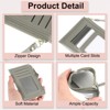 Unique Bargains PU Leather Zipper Design Credit Card Holder 2 Pcs - 3 of 4