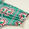 Amaryllis Women’s Geometric Print Collared V-Neck Short Sleeve Relaxed Fit Lightweight Casual - 4 of 4