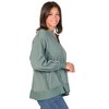 24seven Comfort Apparel Relaxed Fit Ribbed Knit V Neck Sweatshirt Top - 2 of 4