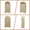 BAOURE 70.28" Tall Arched Kitchen Pantry, Modern Natural Farmhouse Storage Cabinet with Rattan Doors and Adjustable Shelves - 3 of 4