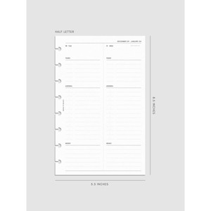 2026 Dated Daily Planner Insert | Monday Start | Cloth & Paper - 1 of 4