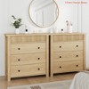 3/5 Drawer Dresser for Bedroom Nightstand, Wooden Chest of Drawers, Fluted End Table, Storage Organizer for Living Room, Hallway and Entryway - 3 of 4