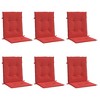 vidaXL Garden Lowback Chair Cushions 6 pcs Red 39.4 in.x19.7 in.x1.2 in. Oxford Fabric - 3 of 4
