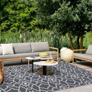 Outdoor Rugs Waterproof Modern Plastic Camping Rugs for Patio - 1 of 4
