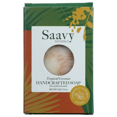 Saavy Naturals Handcrafted Tropical Coconut Soap - 5 oz