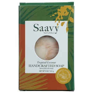Saavy Naturals Handcrafted Tropical Coconut Soap - 5 oz - 1 of 3