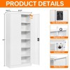 Mlezan Storage Cabinet with Locking Doors, 71" Tall 18" Deep Metal Cabinet with 5 Adjustable Shelves for Pantry, Office,  Home Kitchen Pantry Cabinets - 3 of 4