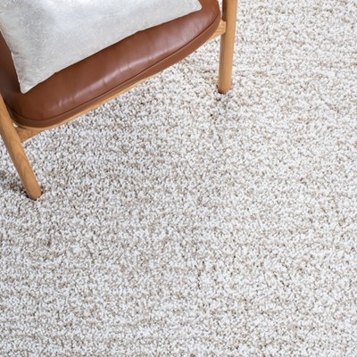 Ivory 8' x 10' Handmade Tufted Shag Rug