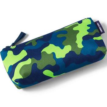 Camouflage Army Green Pencil Pouch for 3 Ring Binder Pencil Case with  Zipper Clear Window Pencil Bags for Daily Office Supplies 2 Pack