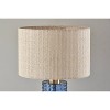 Glass Delilah Table Lamp Antique Brass/Blue - Adesso: Coastal Nightstand Lighting, UL Listed, 23" Tall - 4 of 4