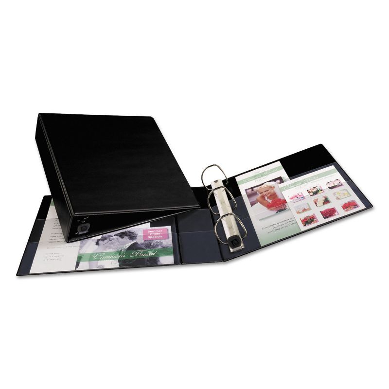 Avery Heavy-Duty Binder with One Touch EZD Rings 11 x 8 1/2 2" Capacity Black 79982, 4 of 10