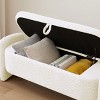 GlasFlength Ottomans and Benches Plush Fleece Storage Bench with Hidden Compartment for Living Room Bedroom, White, 47.24"*16.93"*17.72" - 4 of 4