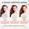 FUNTOUCH 7'' Travel Makeup Mirror with 10X Magnifying, 3 Color Lights, 2-Sided, Portable and Rechargeable Travel Essential - 3 of 4