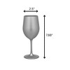 FONTOI Metallic Gold Color Wine Glasses Set of 4 12oz, BPA Free Acrylic Wine Glass Set, Unbreakable Red Wine Glasses, Silver, 8"*6"*6" - 3 of 4