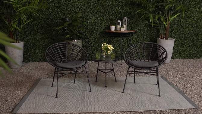 3pc Pigment Iron Modern Boho Chat Set Gray - Christopher Knight Home, 2 of 9, play video