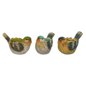 Transpac Resin Rustic Bird Planter Set of 3 Spring Home Decorations - 1 of 1