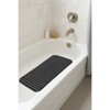 Home Mart Goods Black Geometric Circles Vinyl Non-Slip Bathtub Shower Mat With Suction Cups -27" x 15" - 4 of 4