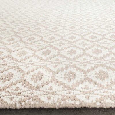 Ivory/Beige Hand-Woven Cotton Flatweave 6' x 9' Area Rug