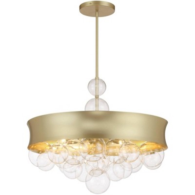 Minka Lavery Verdi Square 26" Wide Soft Gold Pendant Light w/ Clear Glass