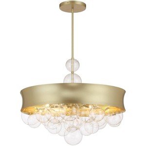 Minka Lavery Verdi Square 26" Wide Soft Gold Pendant Light w/ Clear Glass - 1 of 3