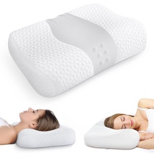 Heycuzi Orthopedic Contour Neck Pillow with Odorless Memory Foam - Perfect for All Sleeping Positions - 1 of 4