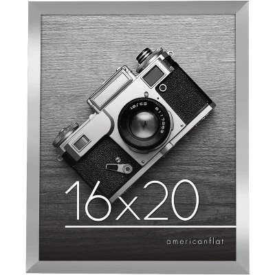 Americanflat 16x20 Poster Frame in Silver - Composite Wood with Polished Plexiglass - Horizontal and Vertical Formats for Wall