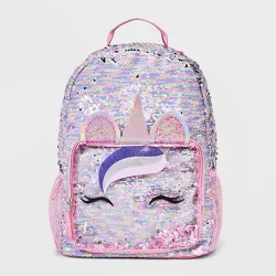 Girls' 16" Flip Sequin Unicorn Backpack - Cat & Jack™ Pink/Purple