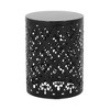 CAVINAS 2-Pack Cylindrical Shape Patio Side Table with Floral-inspired Pattern, Iron-cut Outdoor End Table for Patio, Patio End Tables/Outdoor Table - 4 of 4