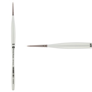 Borciani e Bonazzi UNICO Fiamatto Synthetic Series 820 Paint Brush, Round Size 3x0 - For Acrylic and Watercolor Painting - Ergonomic Handle, - 1 of 4