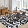 Geometric Rugs, Washable Rugs for Living Room, Ultra Thin Low Pile Carpet for Bedroom, Stain-Resist Non Slip Mat for Dining/Kitchen/Nursery - 2 of 4