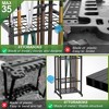 Itopfox Garden Tool Organizer, Yard Tool Tower Rack for Garage Storage, Holds Up to 35 Long-Handled Tools, Heavy Duty Steel Stand for Shed Black - 4 of 4