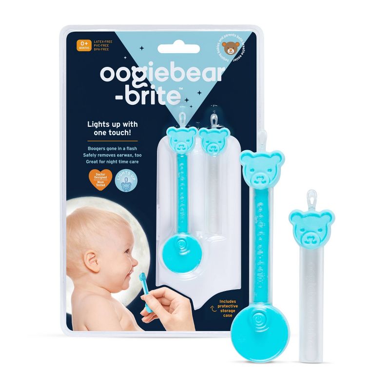oogiebear Dual Nasal Booger and Ear Wax Remover with LED Light for Newborns, Infants and Toddlers - Aspirator Alternative - 2pk, 1 of 14