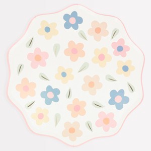 Meri Meri Happy Flowers Dinner Plates (Pack of 8) - 1 of 3